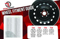 16 Inch 5 Lug Black Steel Wheel H736