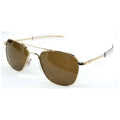 Gold Frame Amber Poly Lens 52mm Pilot Sunglasses E9383