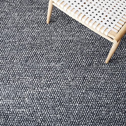 9' x 12' Beige Handmade Wool Area Rug W528126