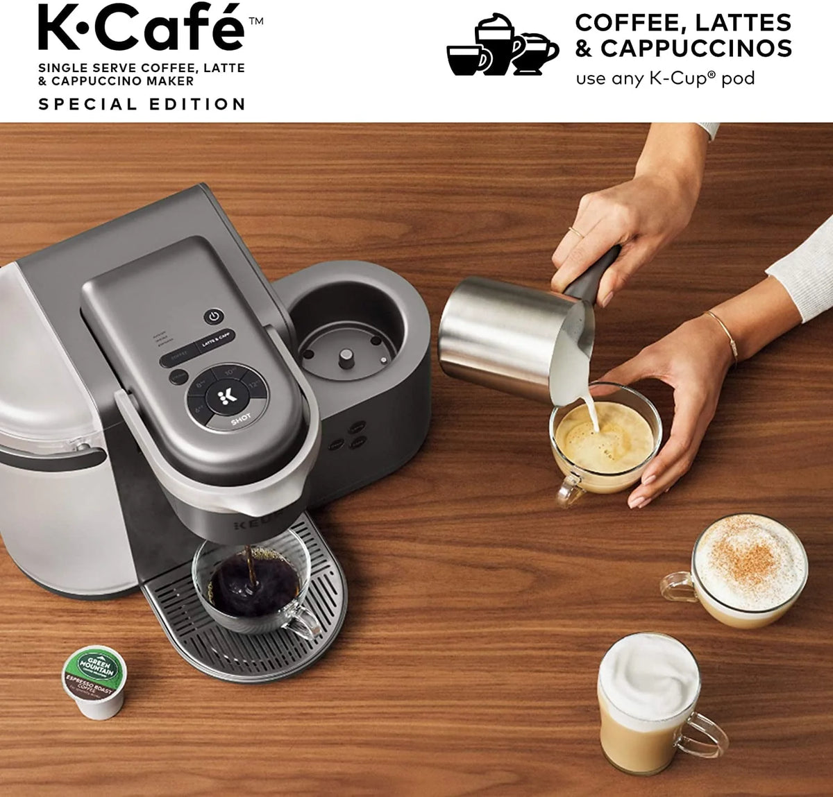 Single Serve Coffee Maker with Milk Frother S5245