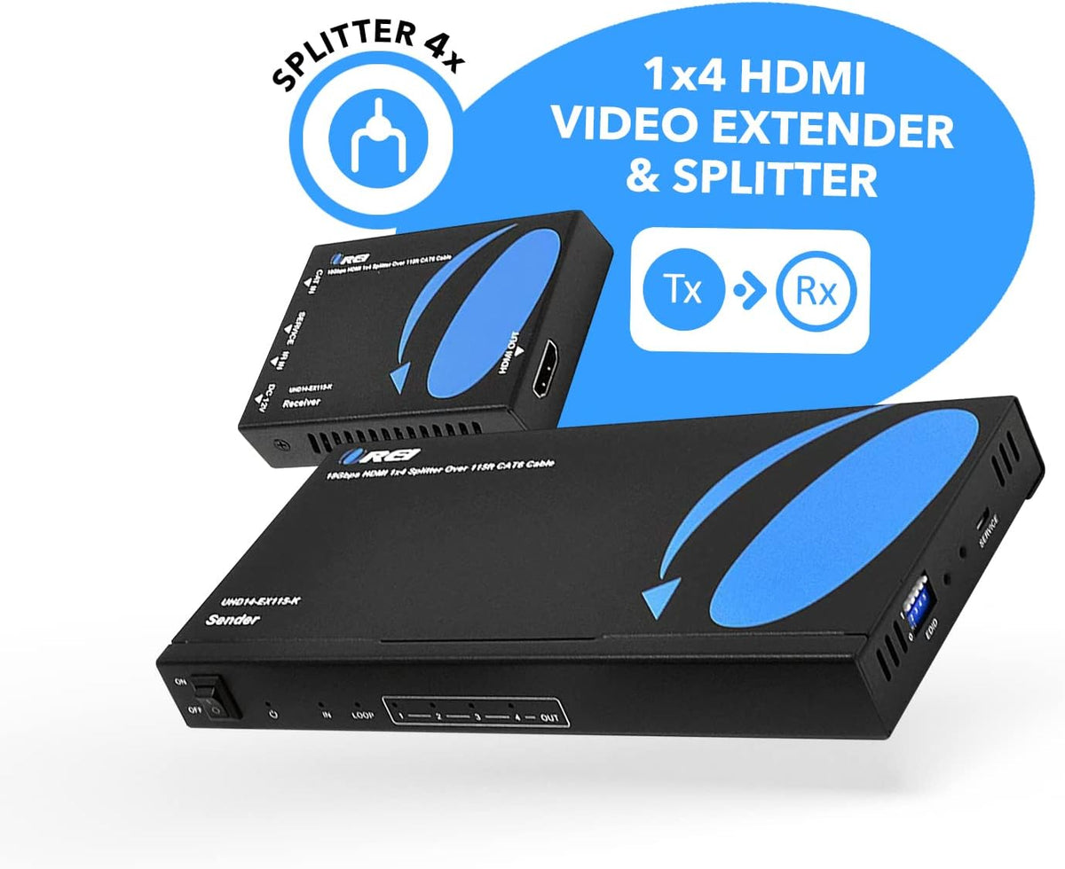 1x4 HDMI Extender Splitter 4K Over Single Cable CAT6/7 N724233