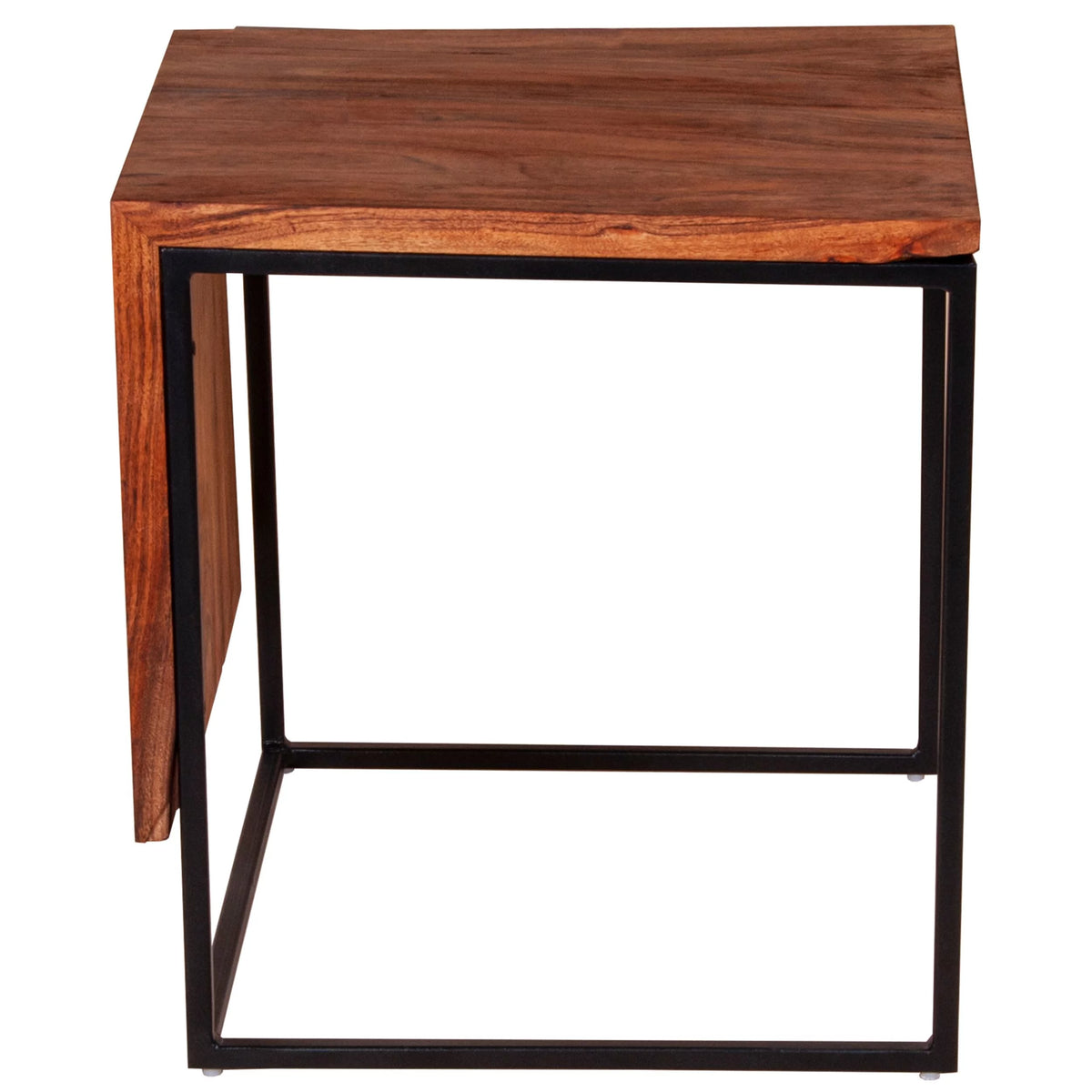 21 Inch Solid Acacia Wood Live Edge Side Table L899