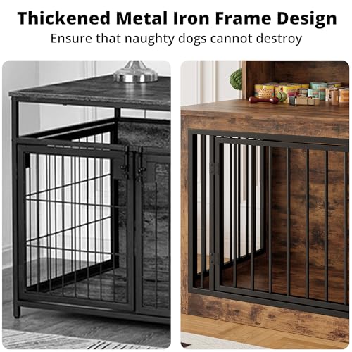 Extra Large Wooden Dog Crate with Storage D684