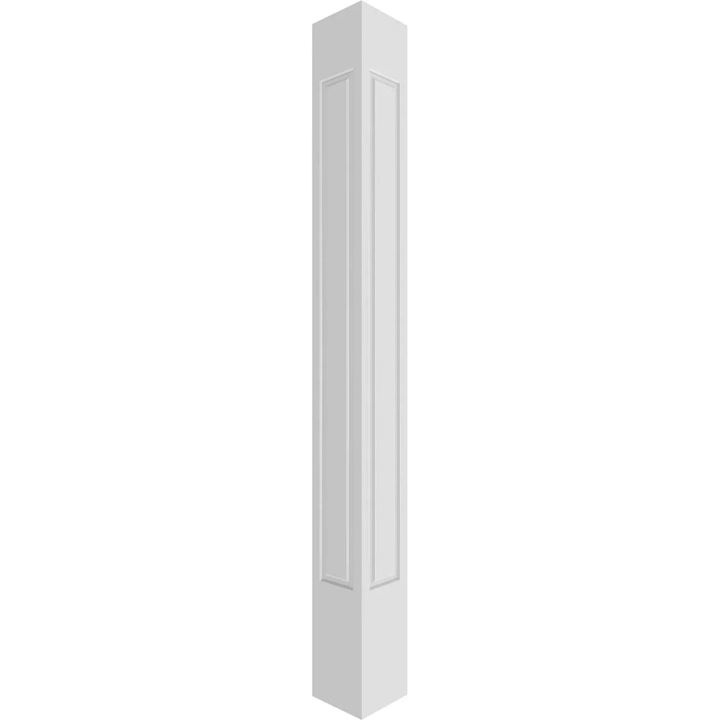 10"W x 9'H Square Non-Tapered Raised Panel PVC Column Wrap Kit S6990