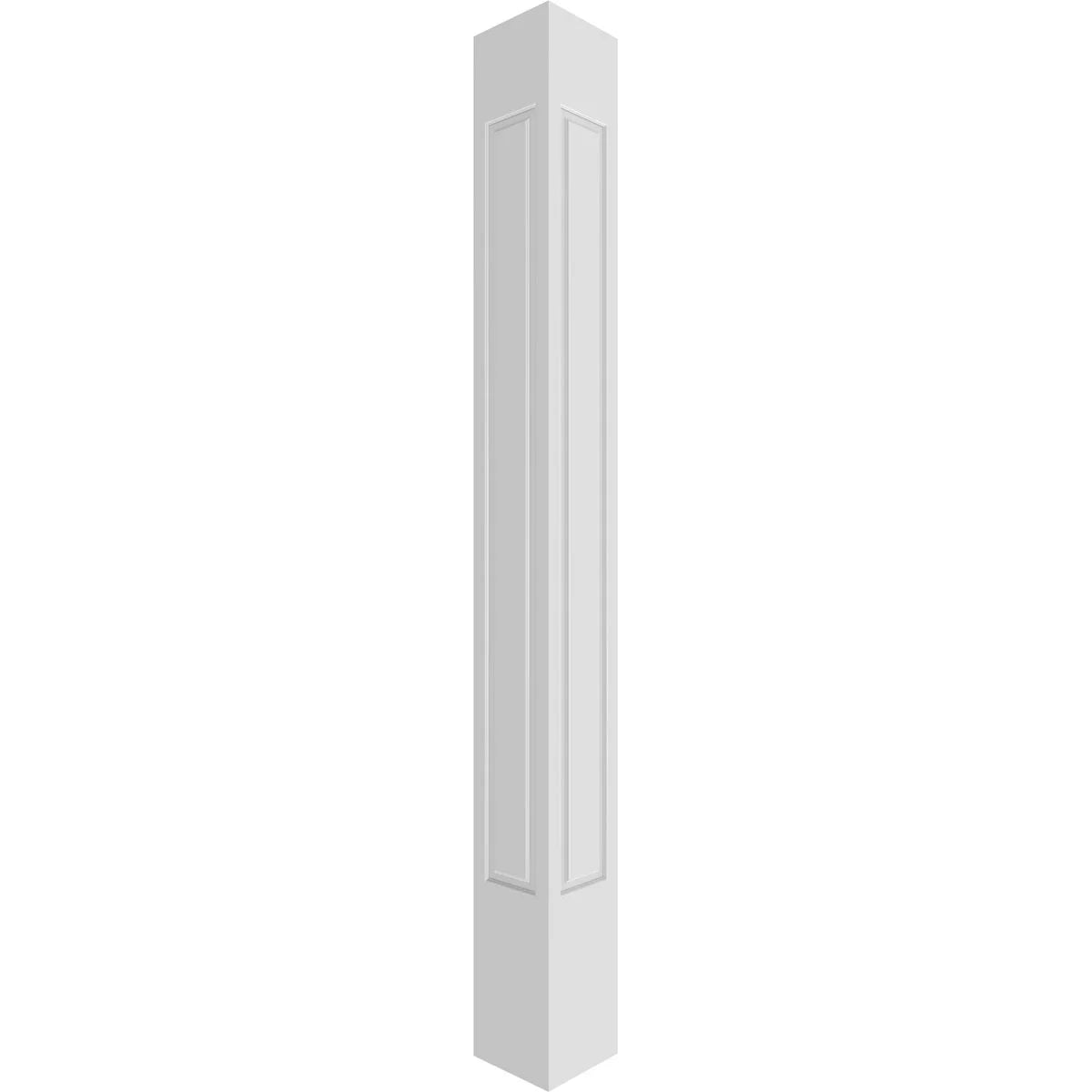 10"W x 9'H Square Non-Tapered Raised Panel PVC Column Wrap Kit S6990