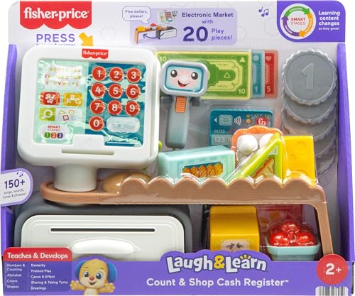 Toddler Learning Toy Cash Register Play Store with 20 Pieces X365