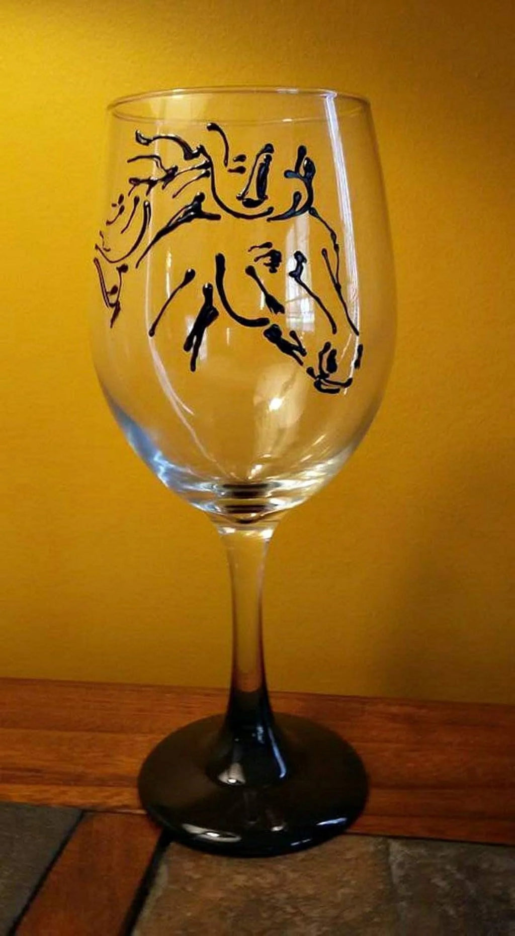 Hand Painted Wine Glasses Set Of 2 P70843