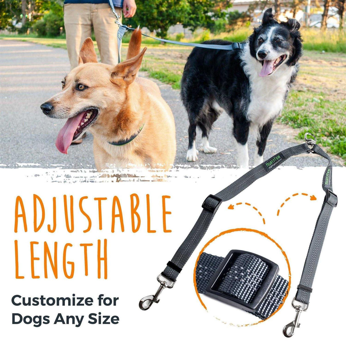 Adjustable Double Dog Leash P541