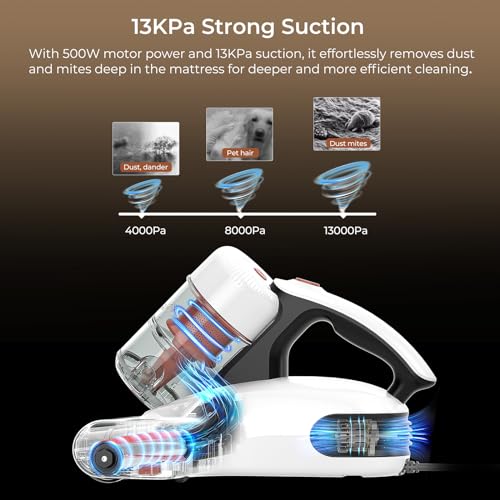 500W 13Kpa Corded Mattress Vacuum Cleaner J13736