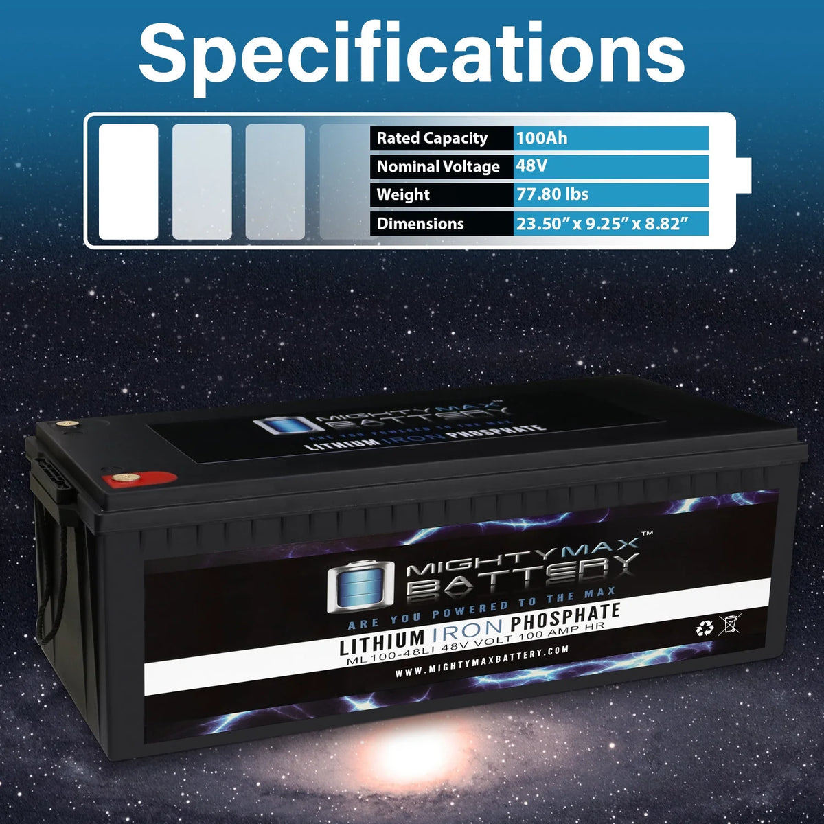 48V 100Ah Lithium Replacement Battery B818582