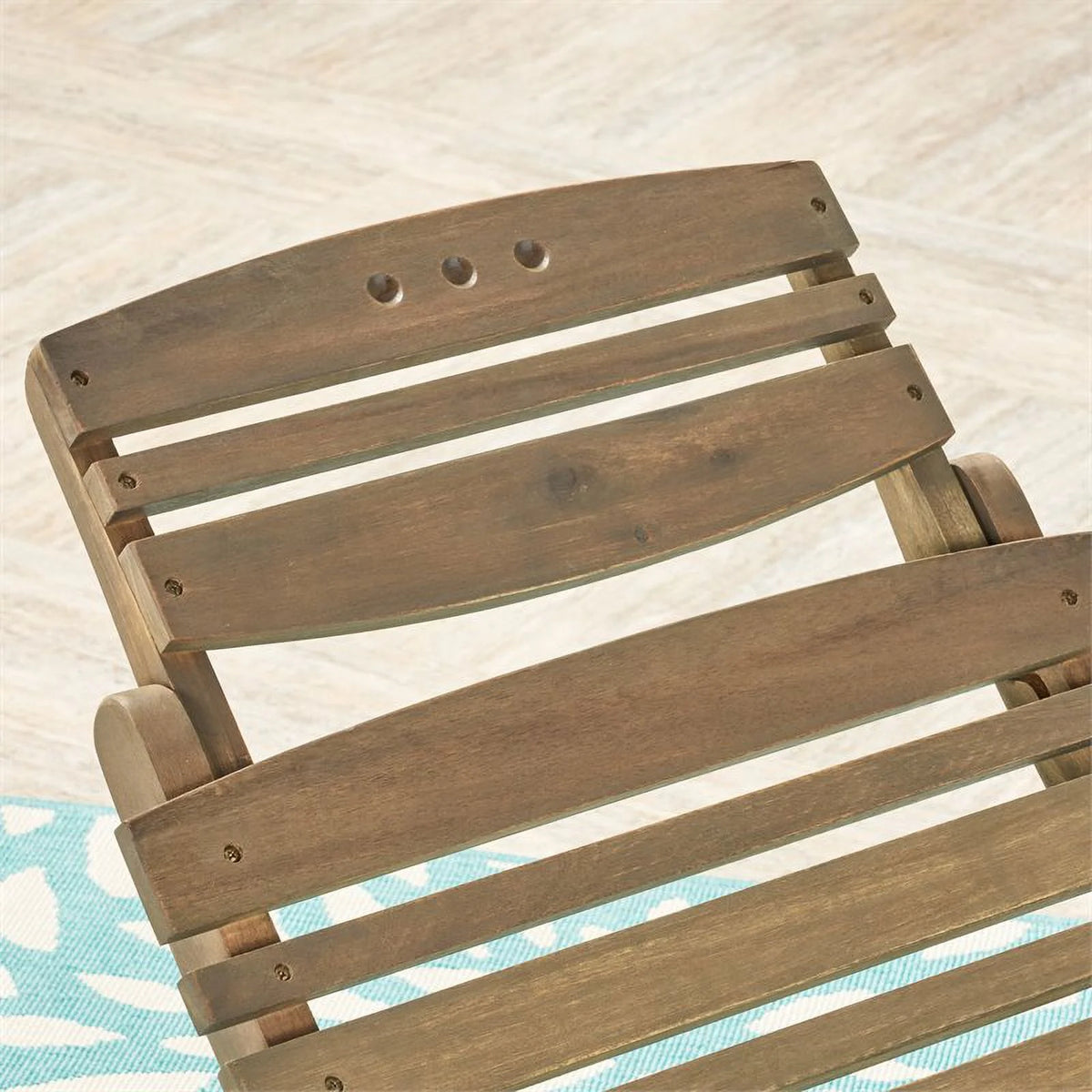 Acacia Wood Foldable Chaise Lounge Z683
