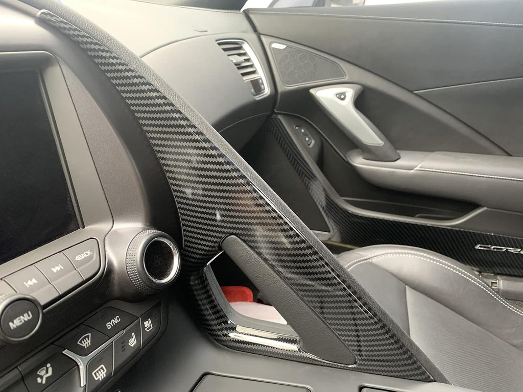 Carbon Fiber Central Control Armrest Cover Trim Pack of 2 X110215