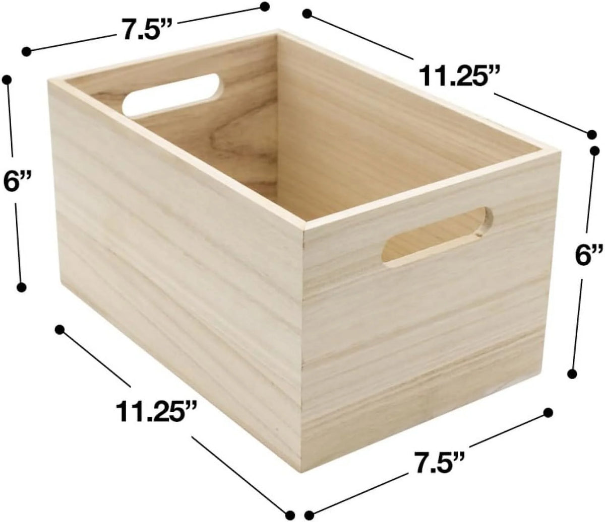 Unfinished Wood Crates 2 Pack W977