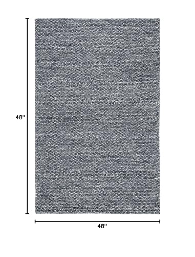 9' x 12' Beige Handmade Wool Area Rug W528126