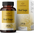 Red Sage Capsules - Organic Dan Shen Root Powder Supplement - Salvia Miltiorrhiza Pills - 1200mg, 100 Vegetarian Caps Q77591
