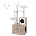Cat Tree with Litter Box Enclosure 2-in-1 J621
