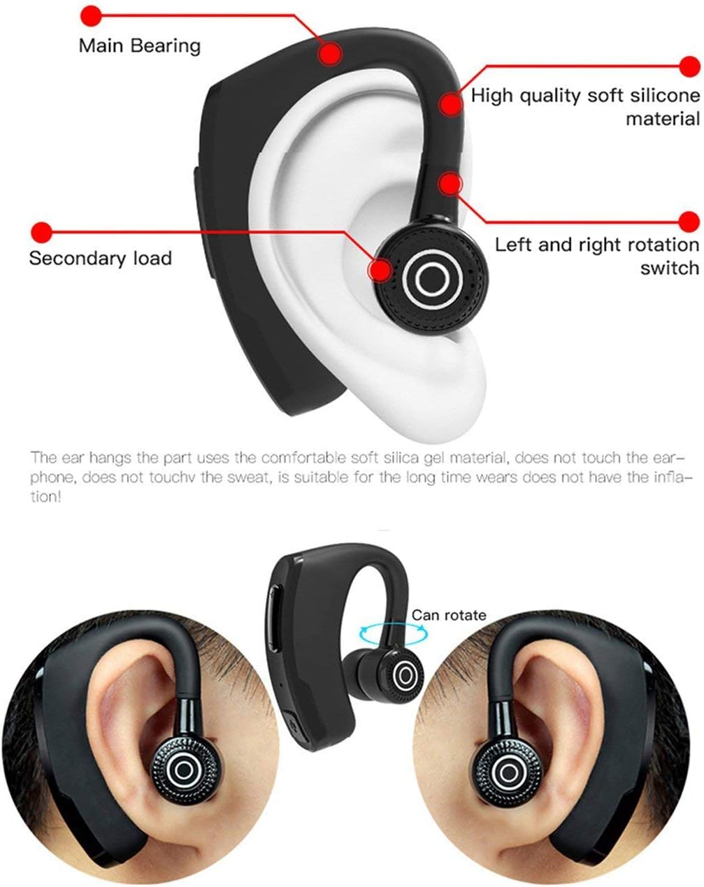 Bluetooth Wireless Headphones with Mic 12 Hour Noise Cancelling U231576