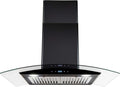 30 in Black Painted Stainless Steel Convertible Wall Mount Range Hood E74269