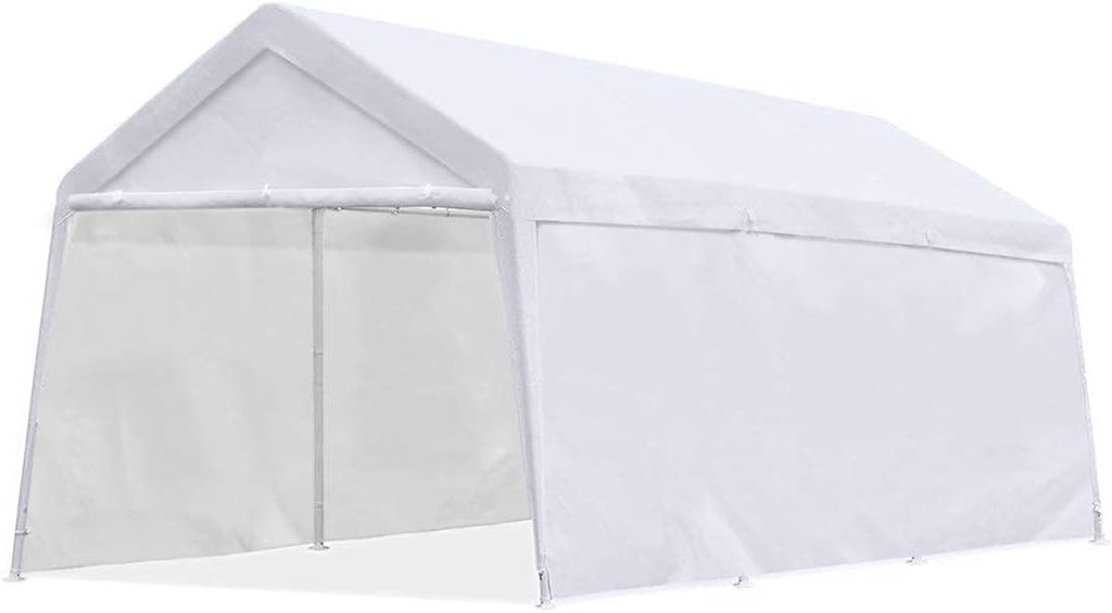 10'x20' Heavy Duty White Carport G9364