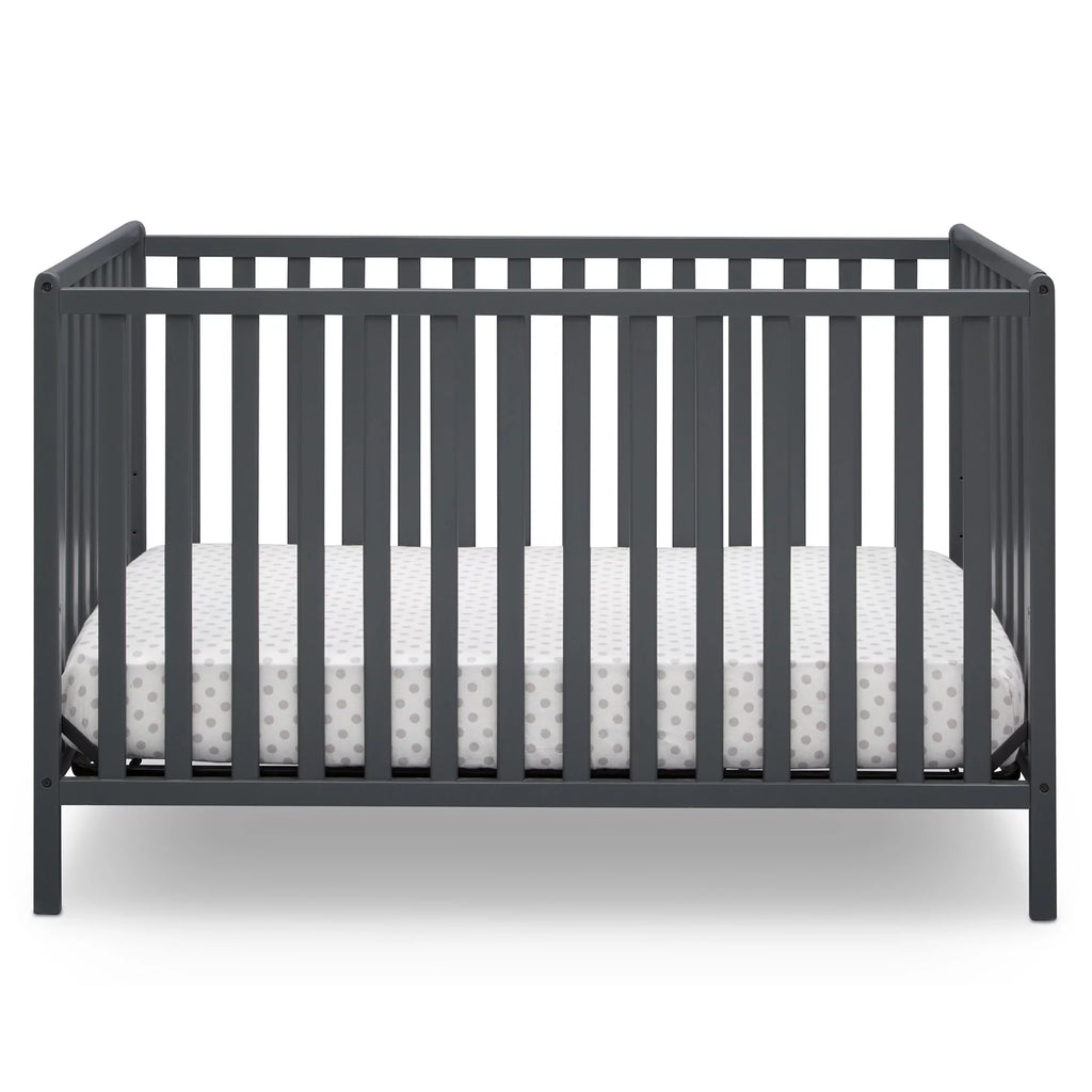 Charcoal Gray 4-in-1 Convertible Baby Crib B1926