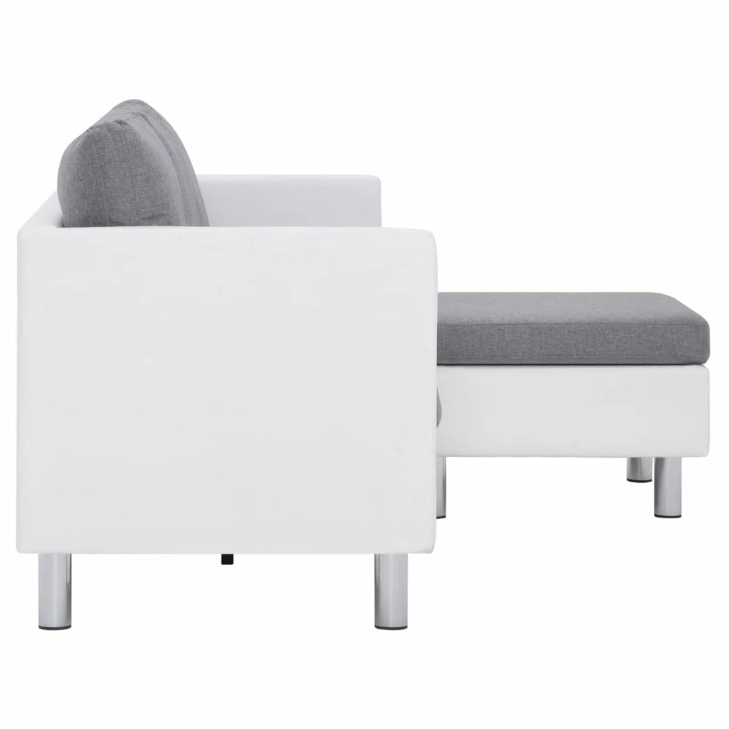 3-Seater Faux Leather L-Shaped Sectional Sofa F67601