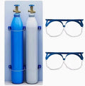Oxygen Tank Holder 2 Pcs Wall Mount Storage Rack with Adjustable Chains X872