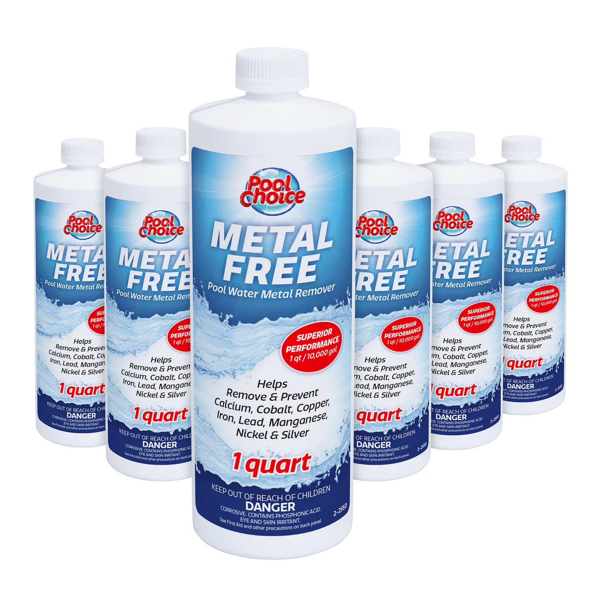 1-Quart 6-Pack Pool Water Metal Remover J44513