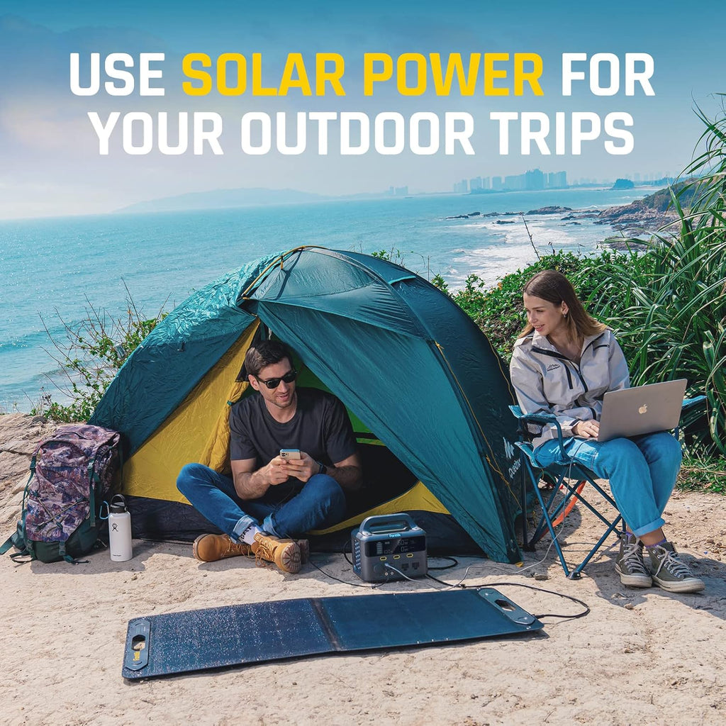 100W Portable Foldable Solar Panel Kit with Adjustable Kickstand N106