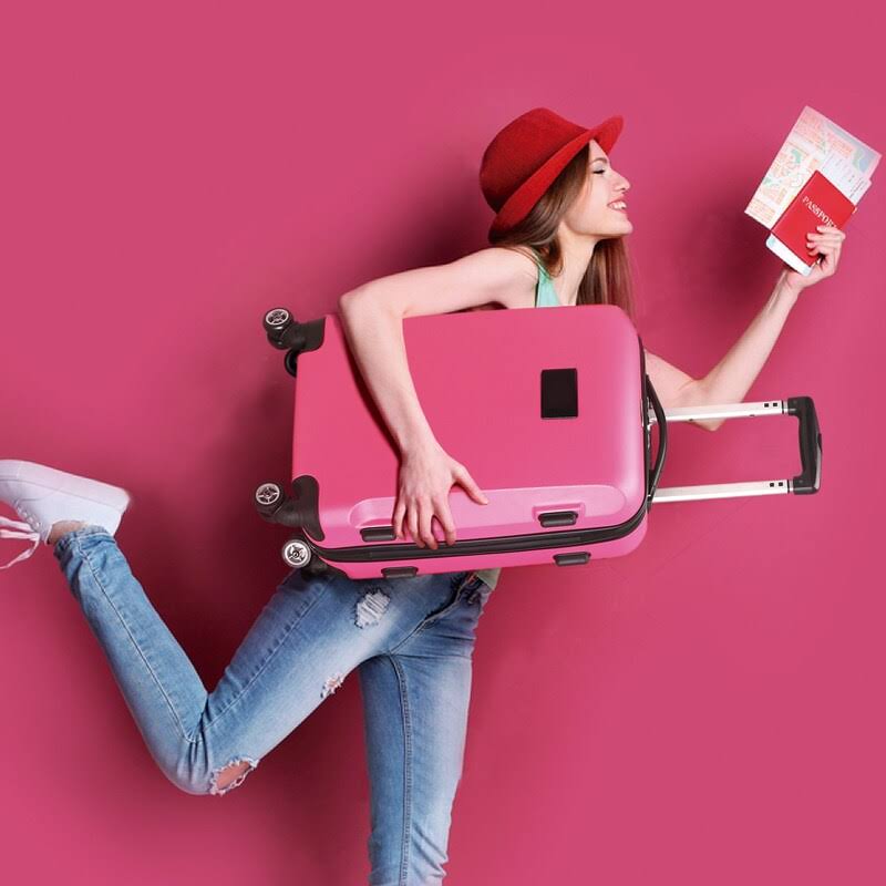 Pink 20 inch Carry on Hardcase Spinner E92948