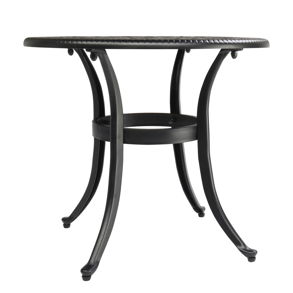 Black Cast Aluminum Round Outdoor Table C972