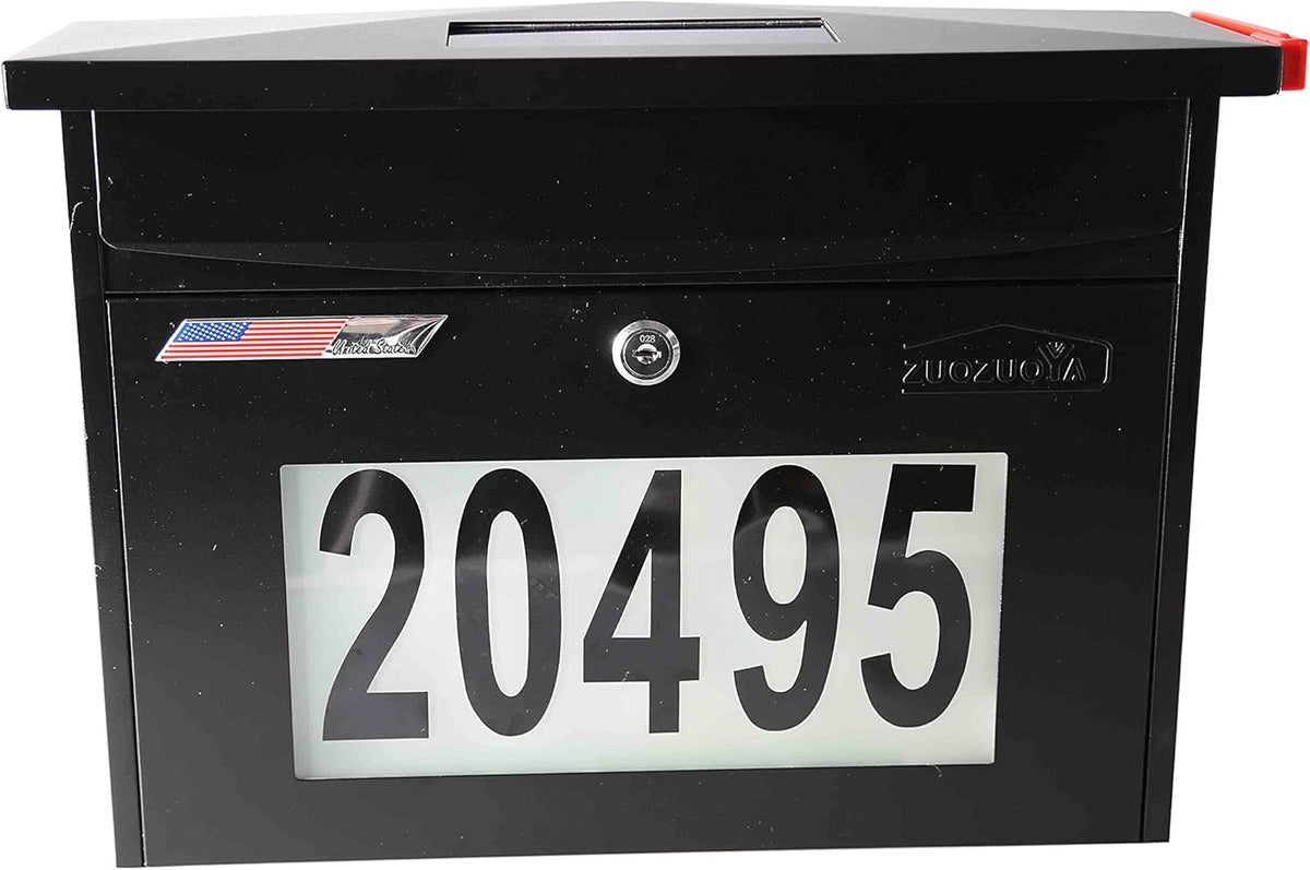 Black Wall Mount Locking Mailbox K886899