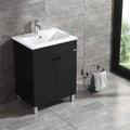 20 Inch Free Standing Bathroom Vanity Cabinet with Resin Sink and Chrome Faucet White O165