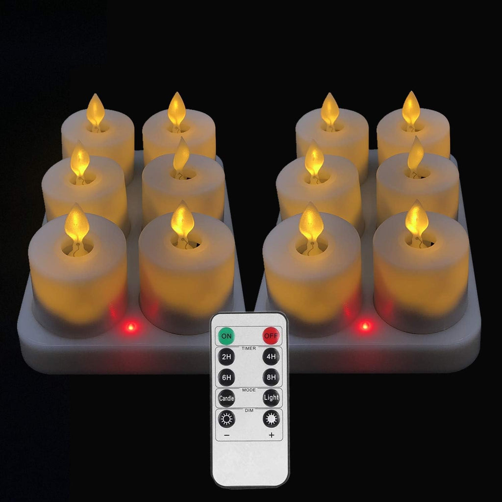 Rechargeable Led Flameless Candles with Remote & Timer A121