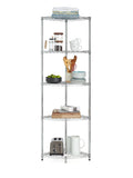 5-Tier Corner Wire Shelf Unit Chrome 750 lbs X742544