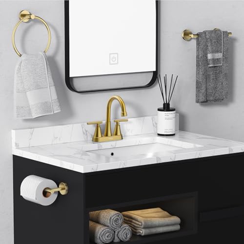 4 inch Matte Black 2-Handle Centerset Bathroom Sink Faucet with Pop-up Drain C735