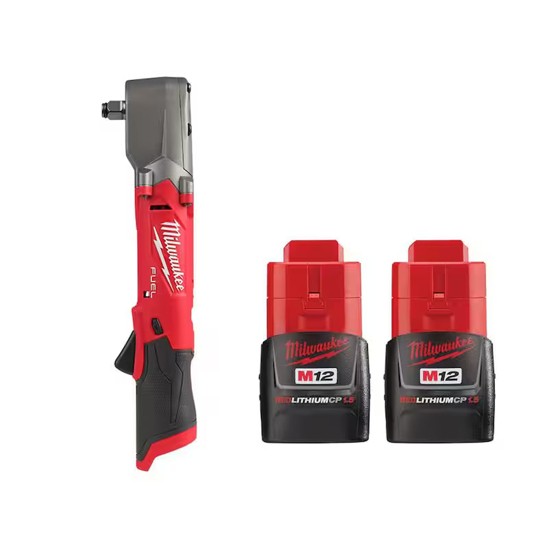 12V Brushless Cordless 1/2 in. Right Angle Impact Wrench with 1.5 Ah Battery Pack M698