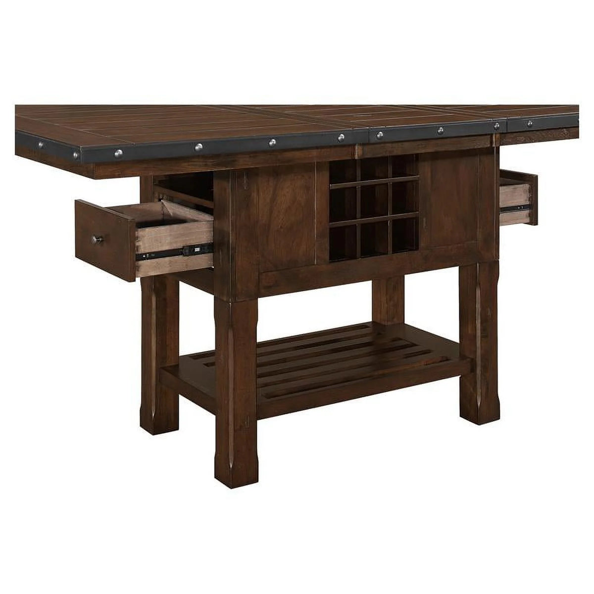 Wood Counter Height Dining Room Table in Dark Brown N885