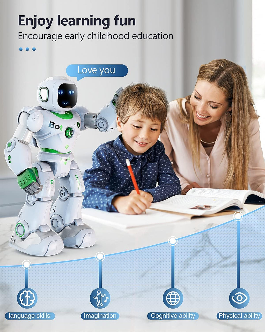 Large Smart RC Robot with Voice and App Control M806