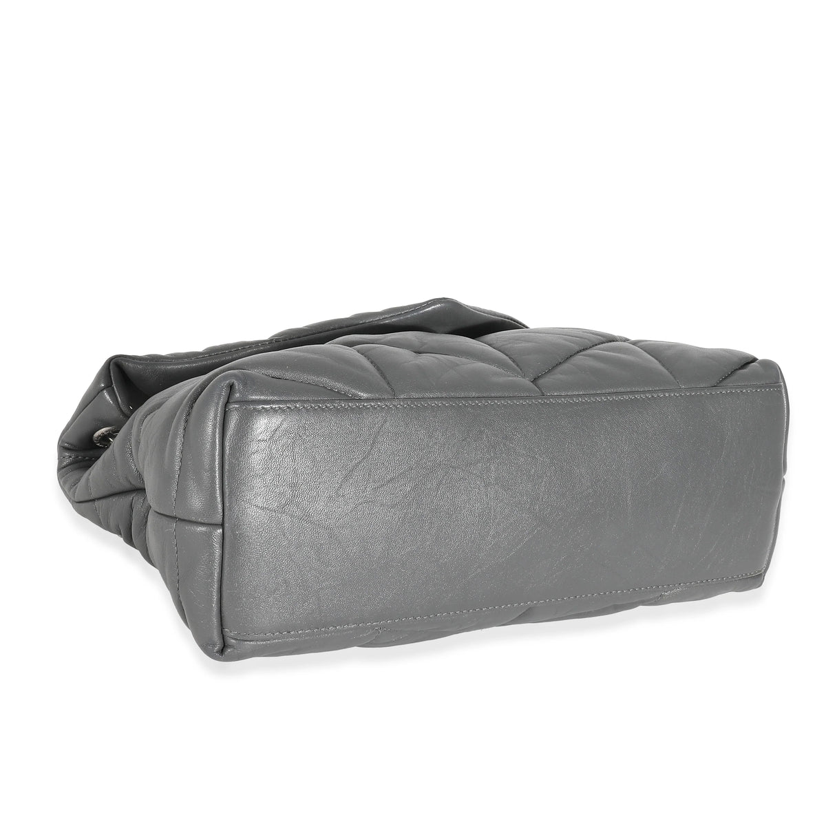 Grey Quilted Leather Small Puffer X18523