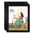 Black 16"x 20" Poster Frame Set of 3 K577