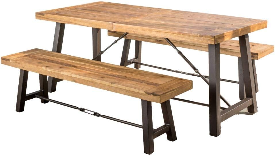 Acacia Wood 3 Pcs Dining Set K7374