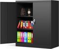 Locking Metal Cabinet with 2 Doors, 4 Adjustable Shelves, 72” Tall Steel Storage Cabinet Z2934