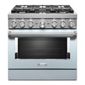 5.1 cu. ft. Dual Fuel Smart Range with 6-Burners in Misty Blue K435770