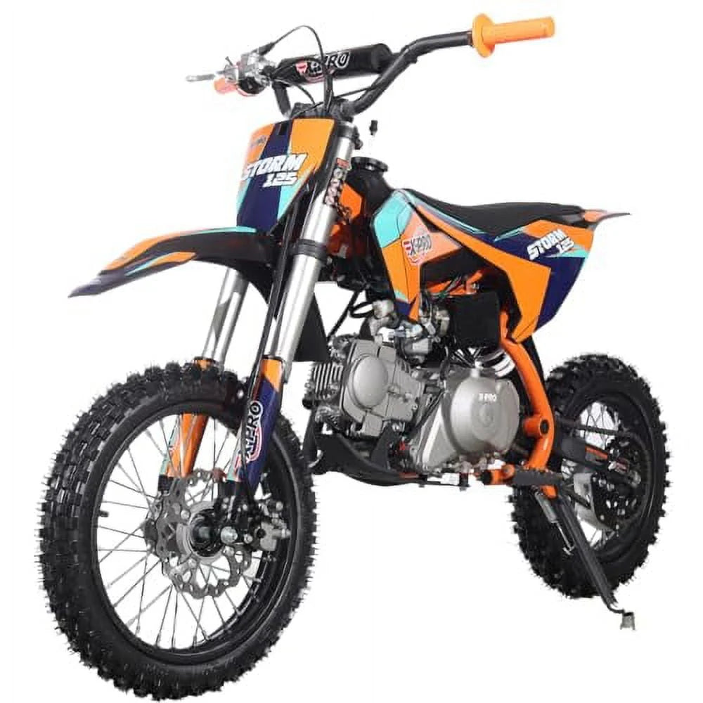 125cc Dirt Bike with Automatic Transmission, Electric Start, 14/12 Tires F7892