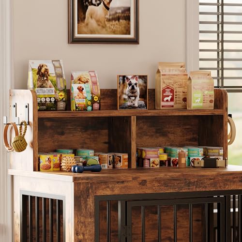 Extra Large Wooden Dog Crate with Storage D684