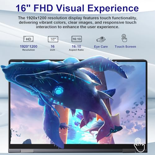 16 inch Convertible 2 in 1 Laptop with IPS FHD 360 Degree Touchscreen V51611