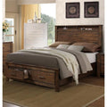 Wooden Queen Size Bed with Storage Drawers N4297