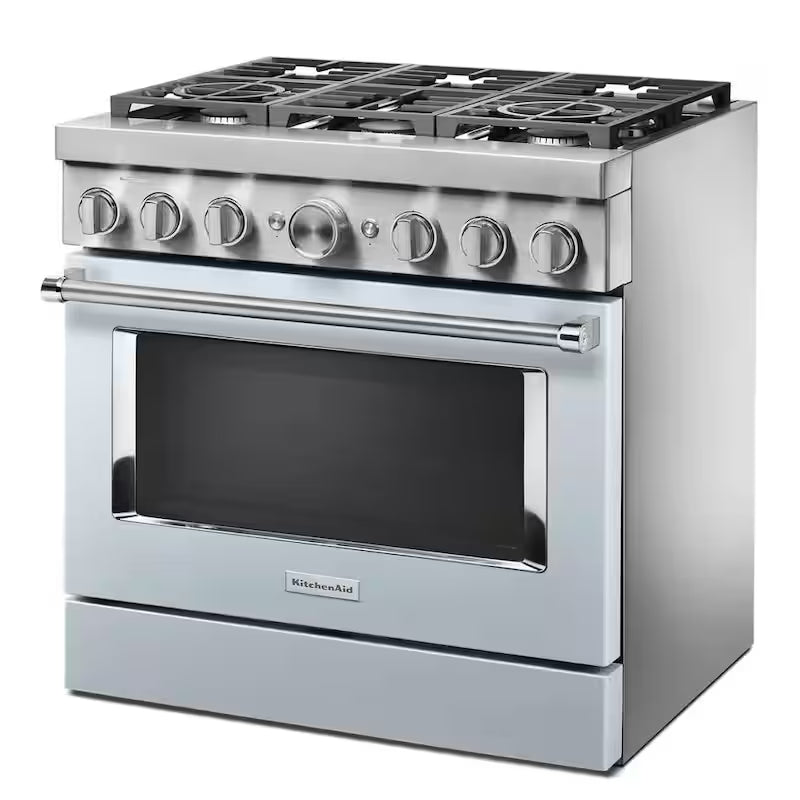 5.1 cu. ft. Dual Fuel Smart Range with 6-Burners in Misty Blue K435770