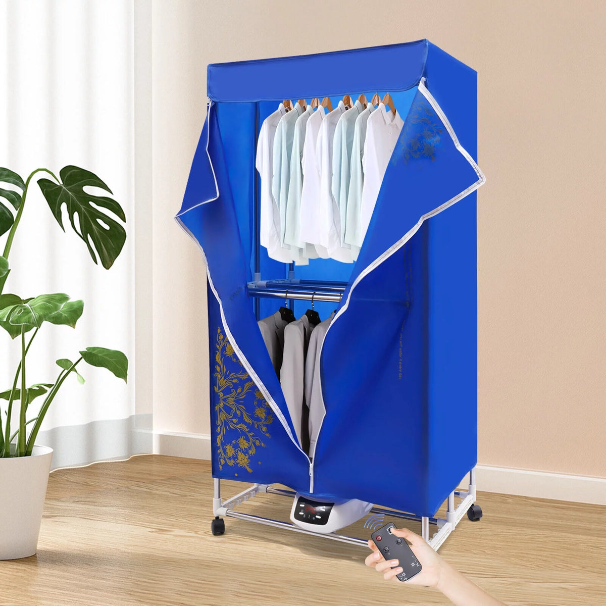 Portable Folding Clothes Dryer with Wheels F6058