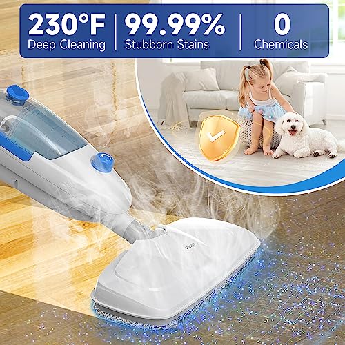 Lightweight Steam Mop with Adjustable Steam Modes and 2 Washable Pads N34248